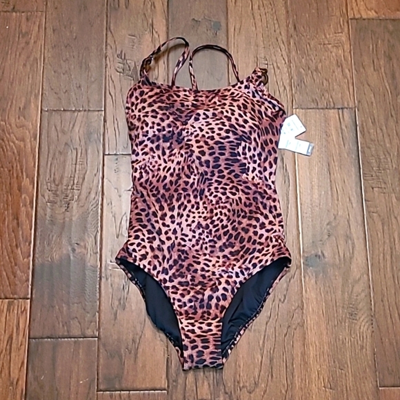 NWT Time & Tru animal print swimsuit size Medium (8-10) - Picture 1 of 7